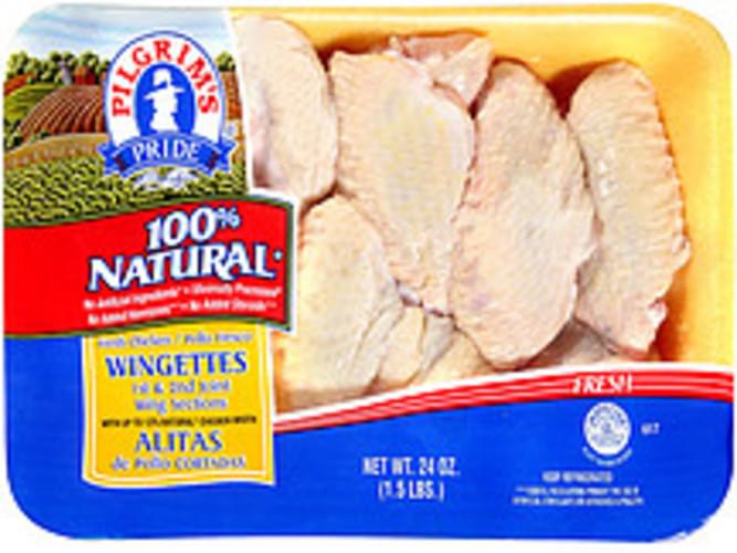 Pilgrim's Pride Fresh Wingettes 1st & 2nd Joint Wing Sections Chicken