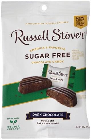 Russell Stover Sugar Free Dark Chocolate - 3 oz, Nutrition ...