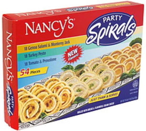 Nancy's Assortment Party Spirals 54 ea, Nutrition Information Innit