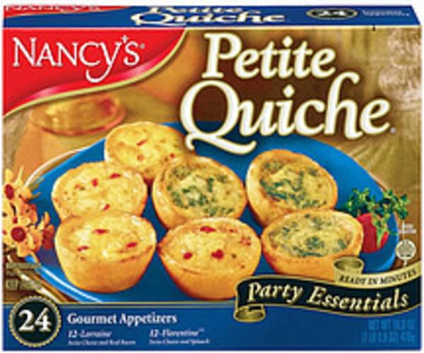 Nancy's Petite Quiche 24 Ct Party Essentials Gourmet Appetizers 16.8