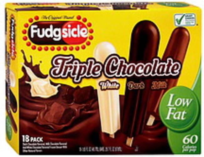 Fudgsicle Triple Chocolate Frozen Dessert 18 ea, Nutrition