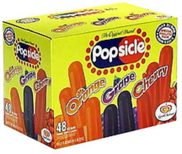 Popsicle Orange, Grape & Cherry Ice Bars 48 ea, Nutrition Information Innit