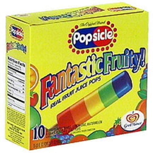 Popsicle Real Fruit Juice Pops Fantastic Fruity! 10 ea, Nutrition