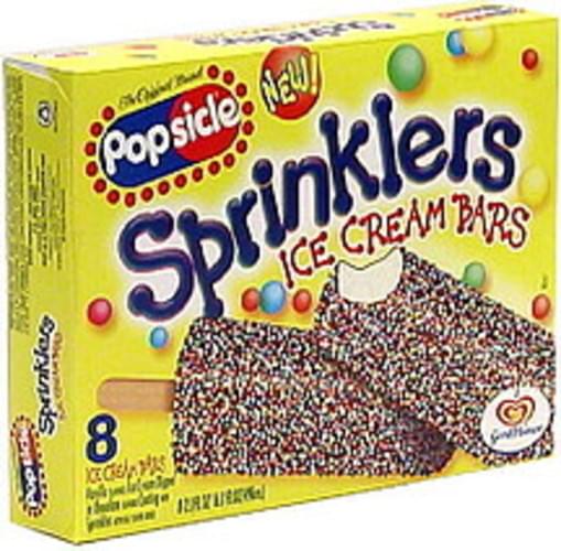 Popsicle Sprinklers Ice Cream Bars 8 ea, Nutrition Information Innit