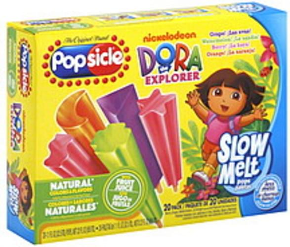 Popsicle Slow Melt, Nickelodeon Dora the Explorer, Assorted Flavors Ice