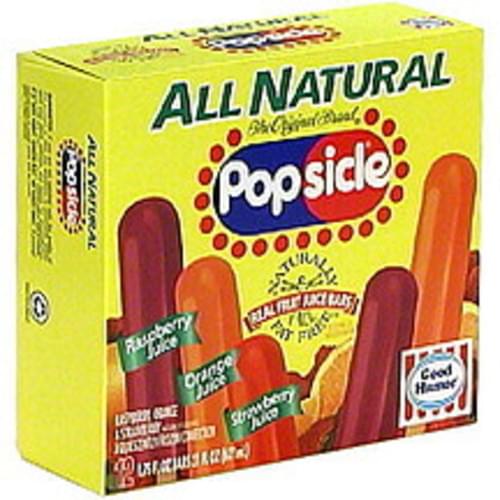 Popsicle All Natural Real Fruit Juice Bars 12 ea, Nutrition