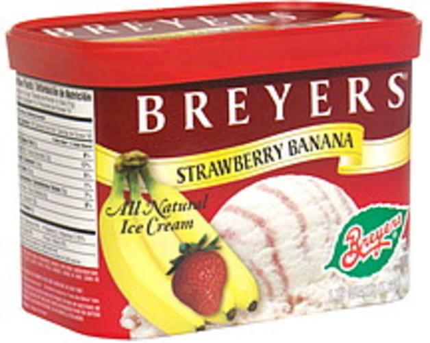Breyers Strawberry Banana All Natural Ice Cream 1.75 QT, Nutrition Information Innit