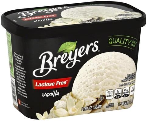 breyers lactose free vanilla light ice cream