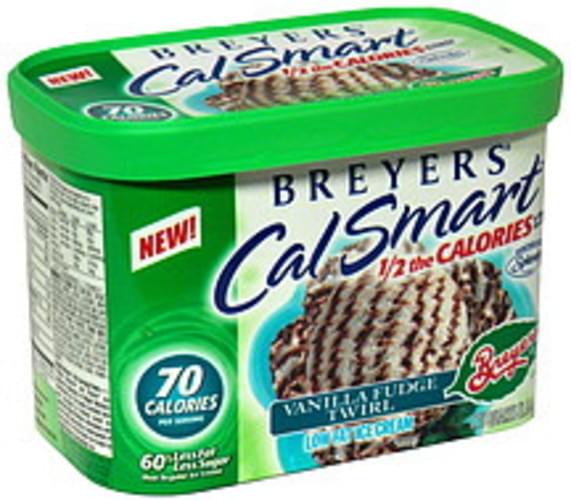 Breyers Vanilla Fudge Twirl Low Fat Ice Cream 32.75 oz, Nutrition Information Innit