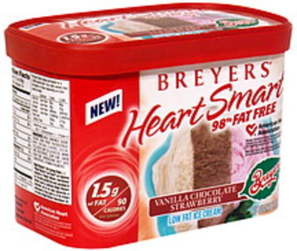 Breyers Vanilla, Chocolate, Strawberry Low Fat Ice Cream 1.75 QT