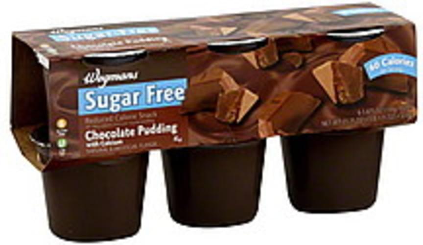 Wegmans Sugar Free, Chocolate, with Calcium Pudding 6 ea, Nutrition