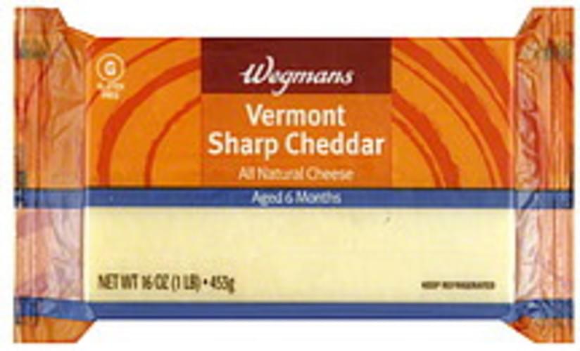 Wegmans Vermont Sharp Cheddar Cheese 16 oz, Nutrition Information Innit