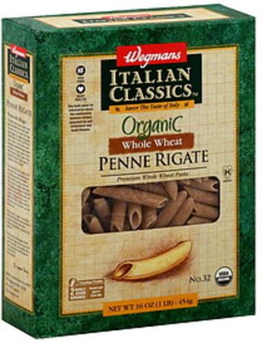 Wegmans Organic, Whole Wheat, No. 32 Penne Rigate - 16 oz