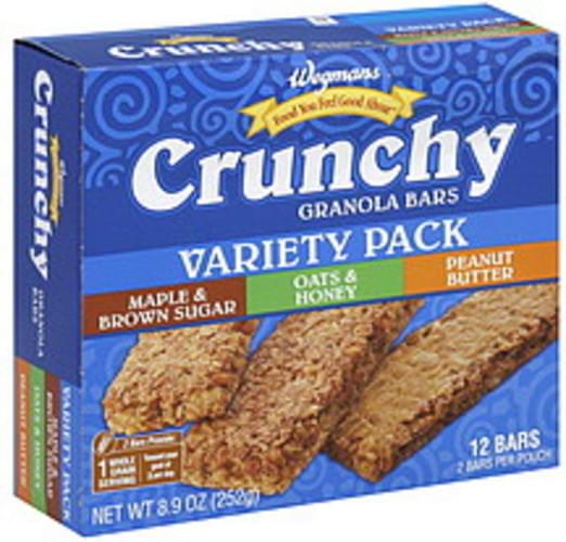 Wegmans Crunchy, Variety Pack Granola Bars 12 ea, Nutrition