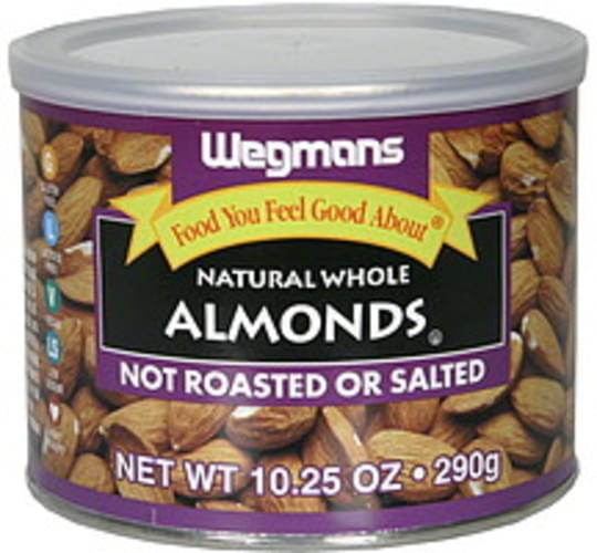 Wegmans Natural Whole, Not Roasted or Salted Almonds 10.25 oz, Nutrition Information Innit