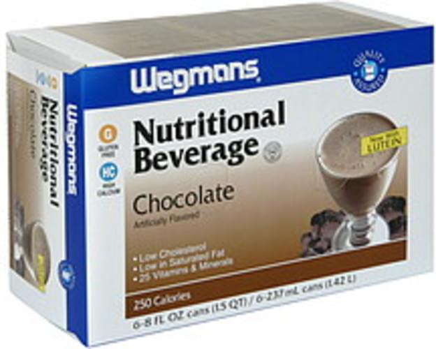 Wegmans Chocolate Nutritional Beverage 6 ea, Nutrition Information