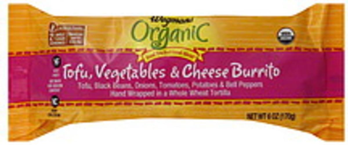 Wegmans Organic, Tofu, Vegetables & Cheese Burrito 6 oz, Nutrition
