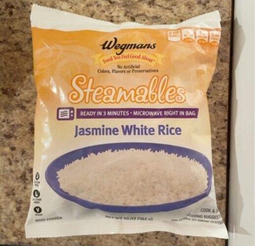 Wegmans Steamables Jasmine White Rice Rice & Other Grains 10 oz