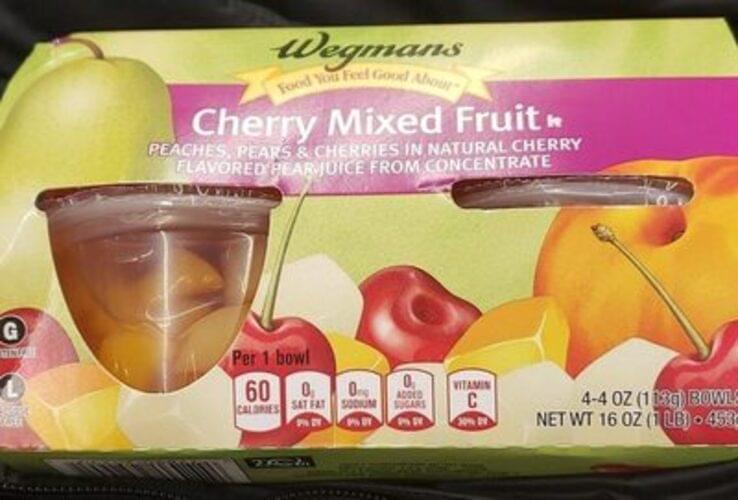 Wegmans Cherry Mixed Fruit 4 ea, Nutrition Information Innit