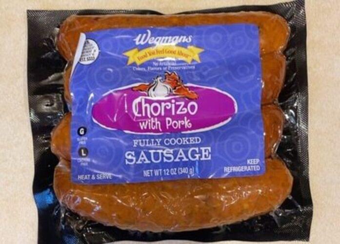 Wegmans All Natural & Fully Cooked Chorizo Pork Sausage Hot Dogs