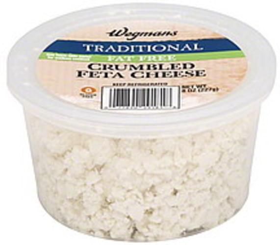Wegmans Feta, Fat Free, Traditional Crumbled Cheese 8 oz, Nutrition