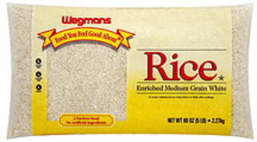 Wegmans Enriched Medium Grain White Rice 80 oz, Nutrition Information