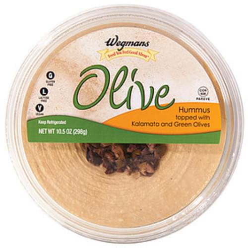 Wegmans Olive Hummus Topped with Kalamata and Green Olives