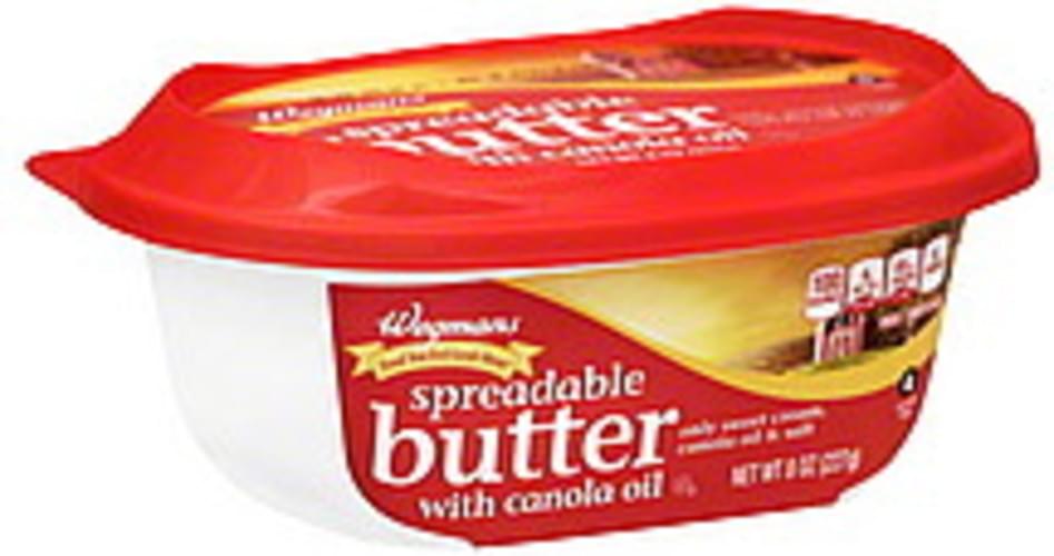 Wegmans Spreadable, with Canola Oil Butter 8 oz, Nutrition
