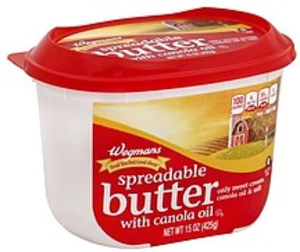 Wegmans Spreadable, with Canola Oil Butter 15 oz, Nutrition