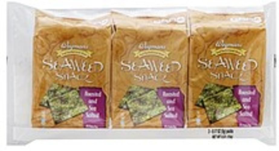 Wegmans Roasted and Sea Salted Seaweed Snack 3 ea, Nutrition