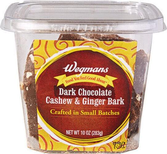 Wegmans Dark Chocolate Cashew & Ginger Bark Chocolate 10 oz