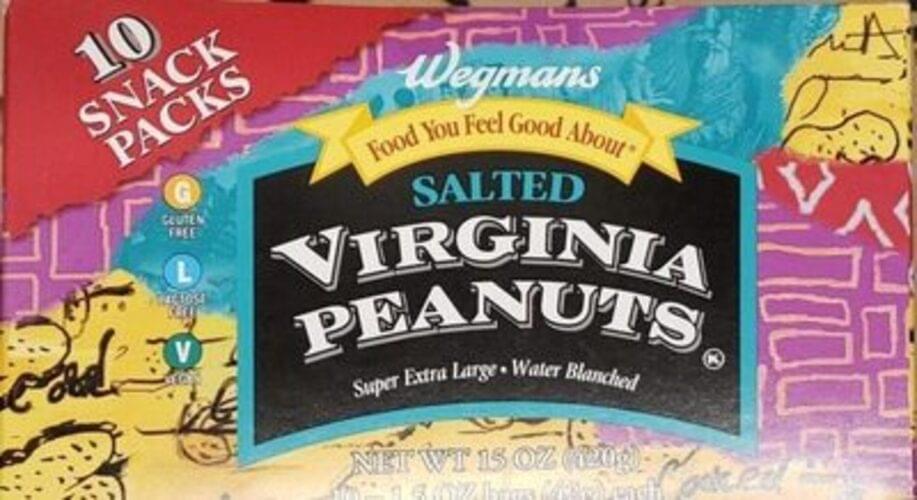 Wegmans Virginia, Salted Peanuts 10 ea, Nutrition Information Innit