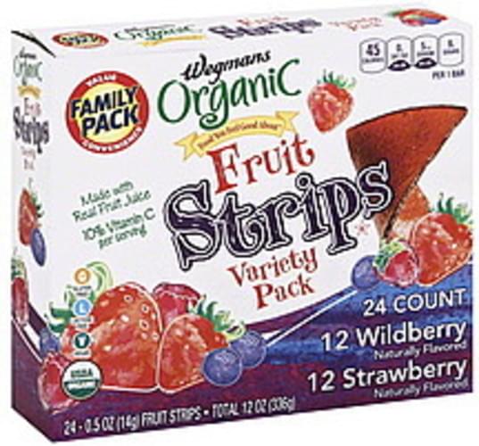 Wegmans Variety Pack, FAMILY PACK Fruit Strips 24 ea, Nutrition Information Innit
