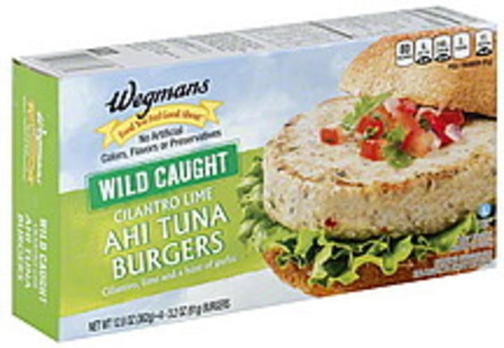 Wegmans Ahi Tuna, Cilantro Lime, Wild Caught Burgers 4 ea, Nutrition