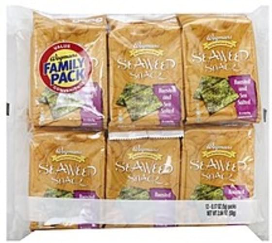 Wegmans Roasted and Sea Salted, FAMILY PACK Seaweed Snack 12 ea