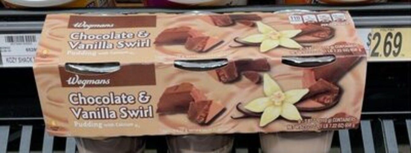 Wegmans Chocolate Vanilla Swirl Pudding 6 ea, Nutrition Information