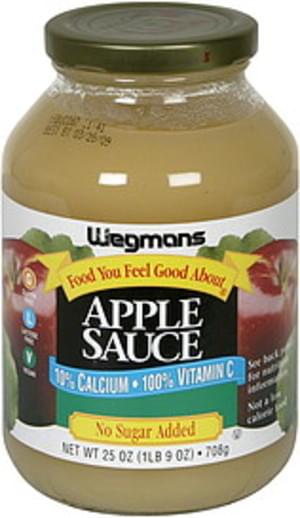 Wegmans No Sugar Added Apple Sauce - 25 oz