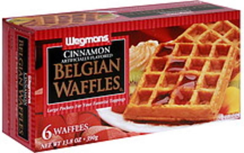 Wegmans Belgian, Cinnamon Waffles 6 ea, Nutrition Information Innit