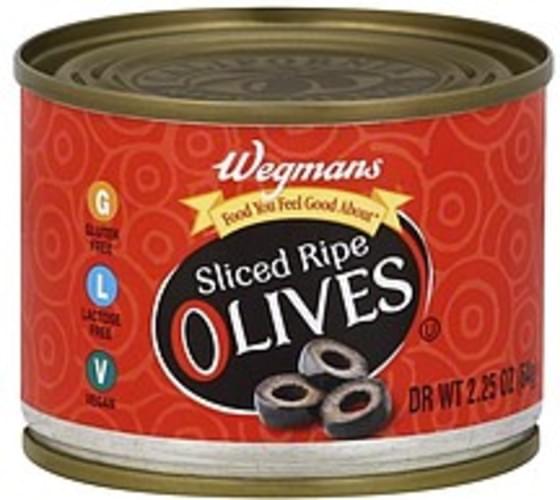 Wegmans Ripe, Sliced Olives 2.25 oz, Nutrition Information Innit