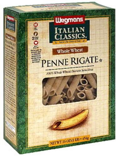Wegmans Whole Wheat Penne Rigate - 16 oz