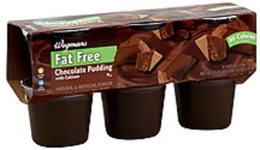 Wegmans Fat Free, Chocolate, with Calcium Pudding 6 ea, Nutrition