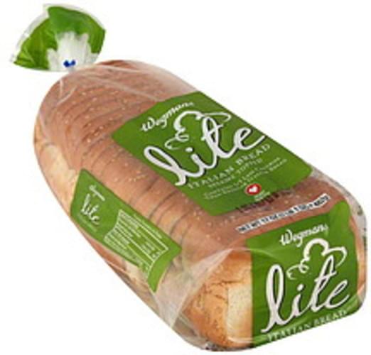 Wegmans Lite, Italian, Sesame Topped Bread 17 oz, Nutrition