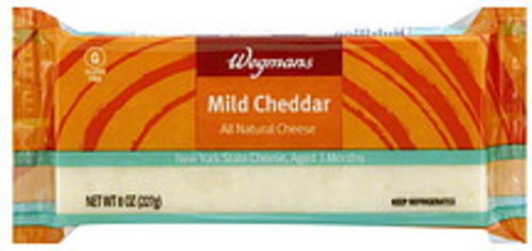 Wegmans Mild White Cheddar Cheese 8 oz, Nutrition Information Innit