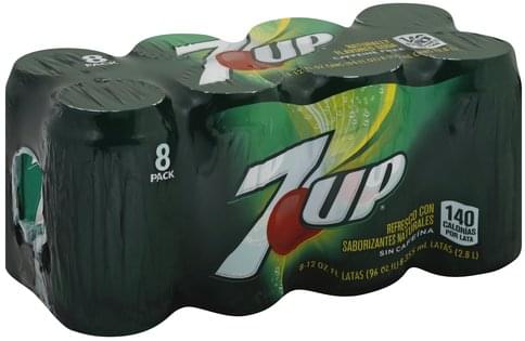 7 Up Caffeine Free, 8 Pack Soda - 8 ea, Nutrition Information ...