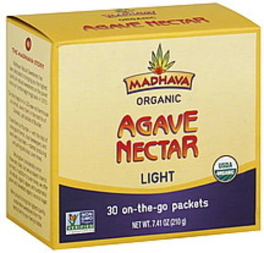 Madhava Organic, Light, OntheGo Packets Agave Nectar 30 ea