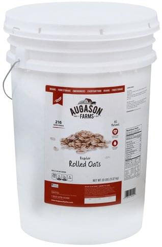Augason Farms Regular Rolled Oats - 20 lb