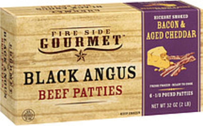 Sam's Choice Fire Side Gourmet Black Angus Bacon & Aged Cheddar Beef Patties 32 oz, Nutrition
