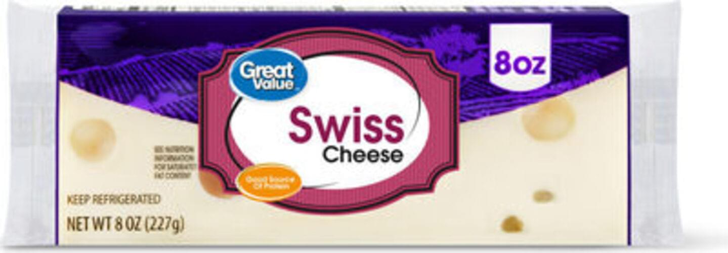 Great Value Swiss Cheese 8 oz, Nutrition Information Innit