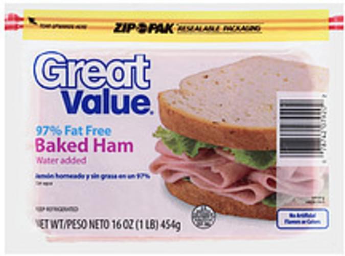 Great Value Baked Ham 16 oz, Nutrition Information Innit