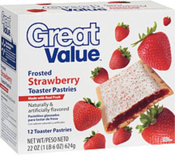 Great Value Frosted Strawberry Toaster Pastries 22 oz, Nutrition